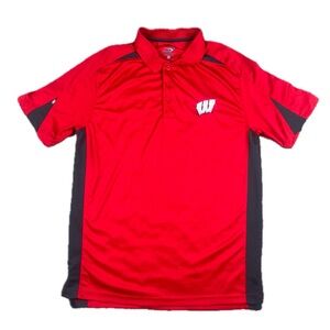 Dynamic Red and Black Polo Shirt
